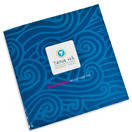 Blue booklet staple bound